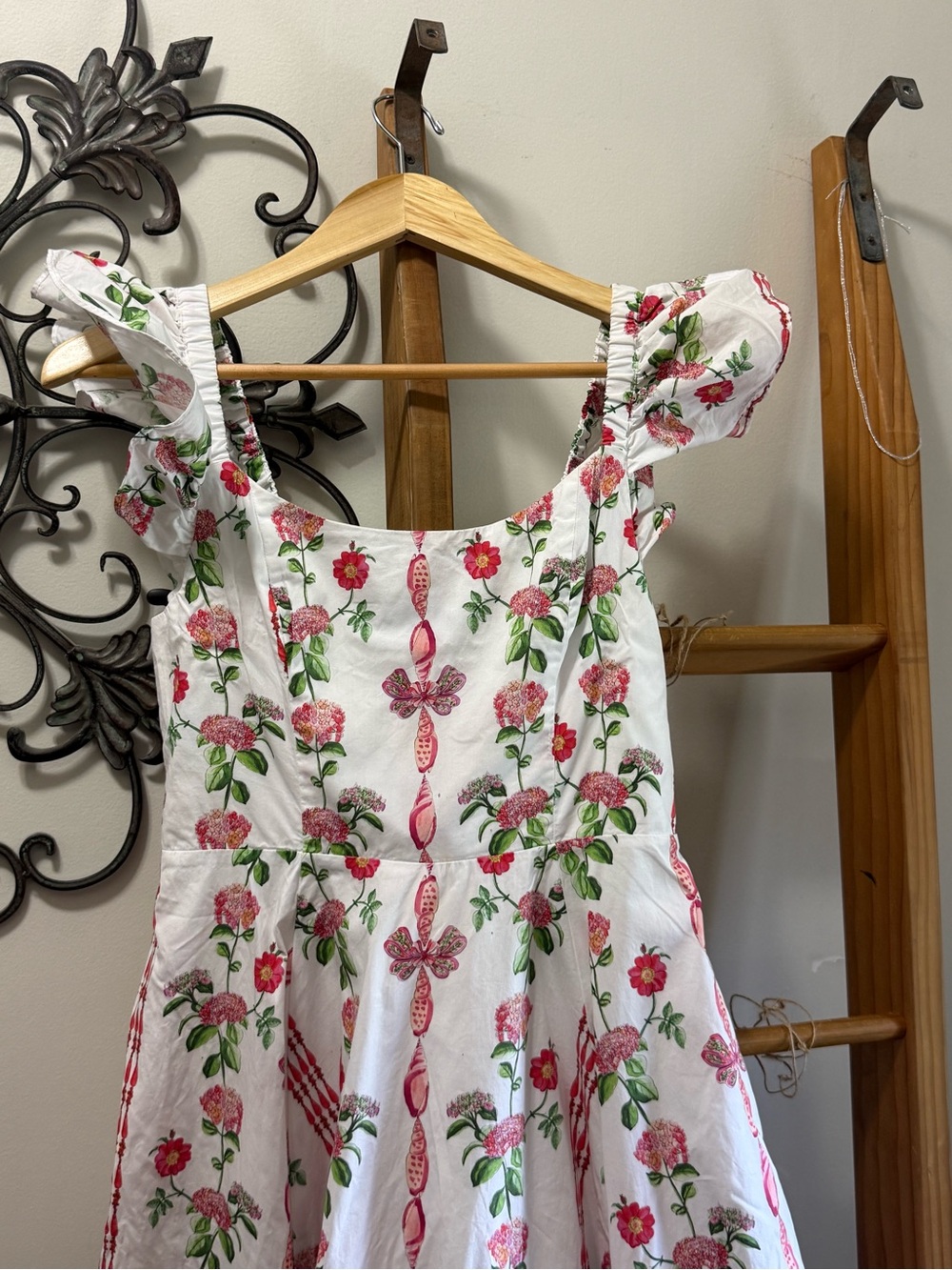 Hill House White Dress with Pink Floral Print - Picture 2 of 5